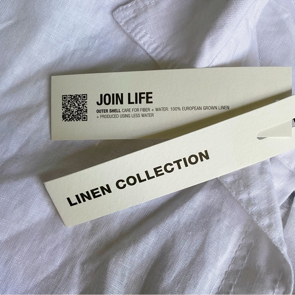 🐚 ZARA WHITE LINEN LOOSE FIT COLLARED SHIRT! - Picture 11 of 12